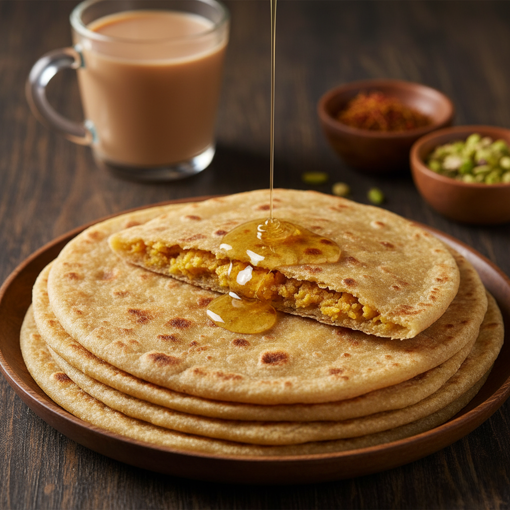 Holige - Sweet Flatbread with Jaggery Filling